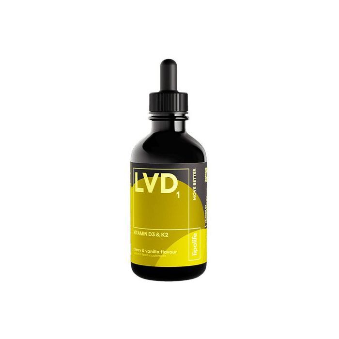 Lipolife LVD1 Vitamine D3 K2 Liposomale - Saveur Cerise & Vanille - Made in UK