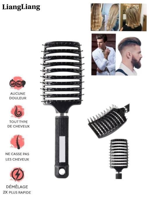 Brosse à Cheveux, LiangLiang Brosse Démêlante Anti-Casse et Anti-Nœuds, Brosse pour toute la famille.