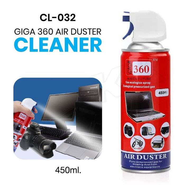 Giga 360 Pulverisateur nettoyage d'appareil electronique Air duster avec buse 450 ml