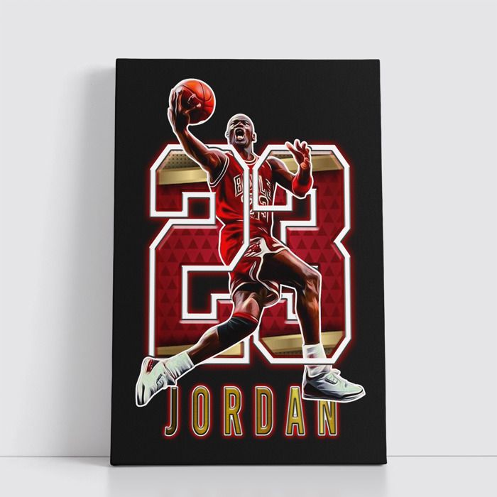 Tableau NBA sur Toile – Affiche Murale 25x40 cm avec Équipes et Joueurs Légendaires du Basket 172