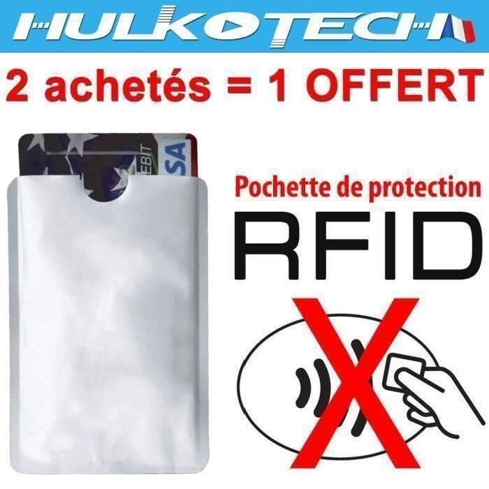 Etui de protection RFID/NFC - Sécurité - Souple - Protection contre le vol d'identité - Mixte - Synthétique
