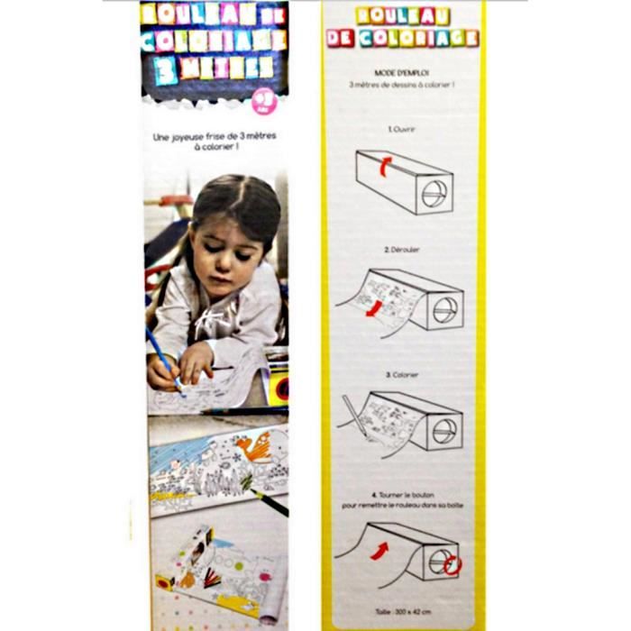 Rouleau de coloriage - CMP - 3m - Animaux - Réutilisable - Mixte