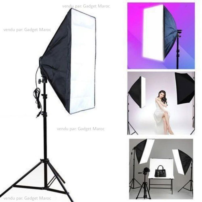 SOFTBOX Professionnel 30x70cm avec tripied 200cm