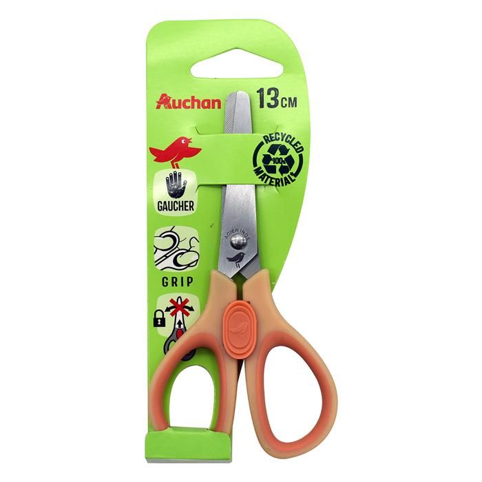 CISEAUX POUR GAUCHER AVEC SECURITE 13CM AUCHAN