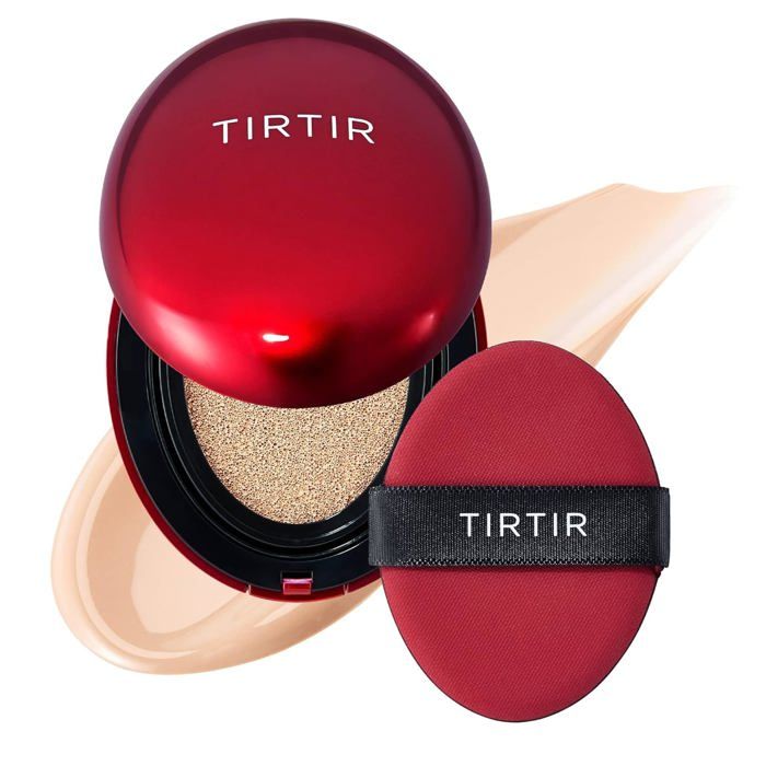 Fond de teint coussin - TIRTIR - Mask Fit Red Cushion - Teinte 17C Porcelaine - Haute durabilité - SPF inclus