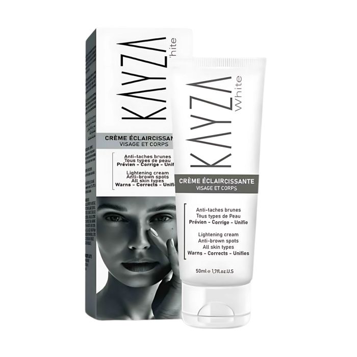 Crème éclaircissante - Kayza - White - 50ml - Sans parabène - Unifie le teint