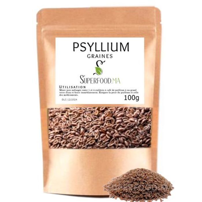 Graines Psyllium Blond Probiotic Ispaghul, Probiotique Intestins - 100G