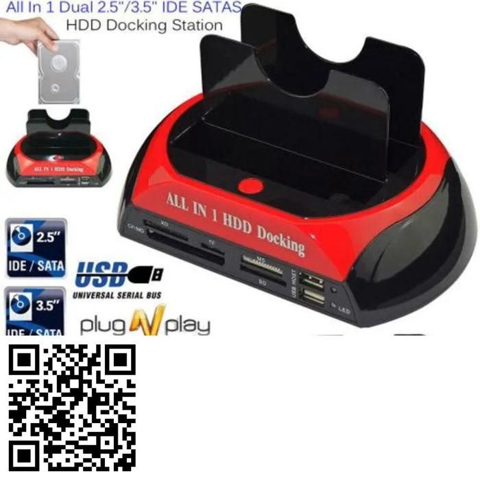 Station d'Accueil pour Disques durs IDE et SATA avec Double Port USB 3.0 3.5 Pouces