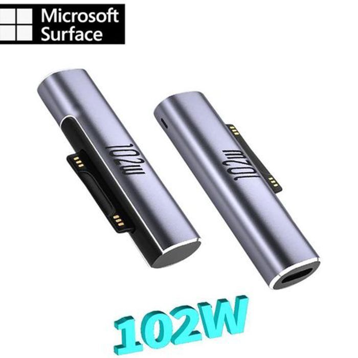 Convertisseur de prise - Microsoft - Surface - 102W - USB Type C - Charge rapide