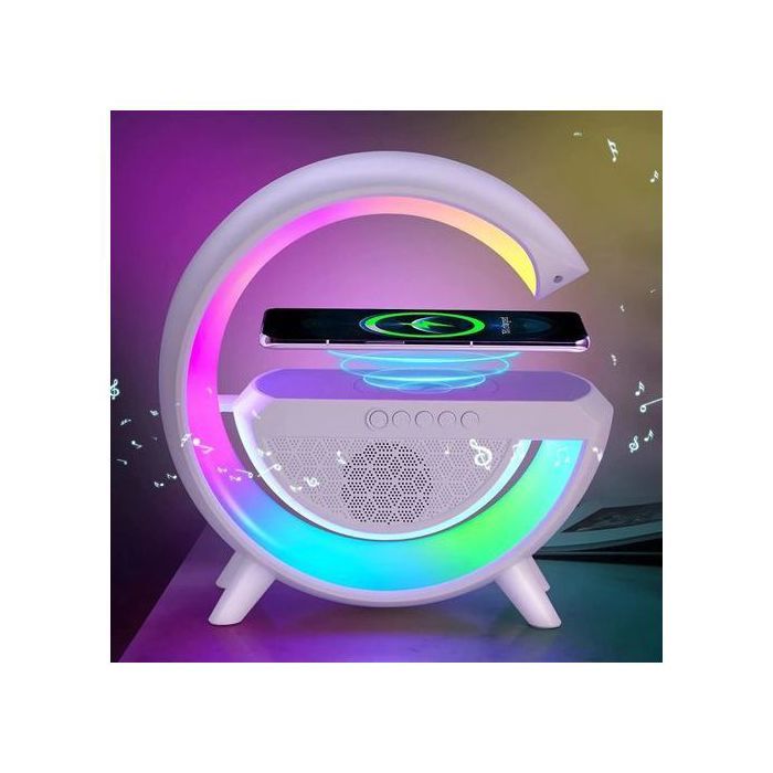 Lampe LED wireless smart avec haut-parleur Bluetooth et chargeur sans fil