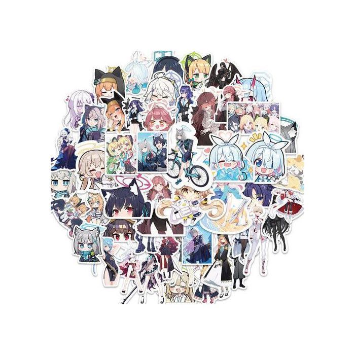 Stickers - Blue Archives - 50pcs - Multicolore - Waterproof - Décoration murale