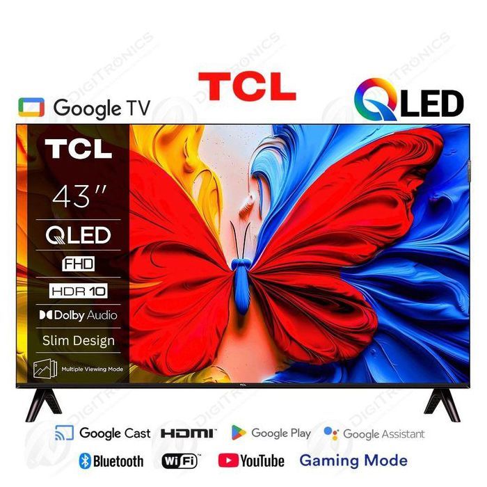 43 Smart Tv QLED Full HD Google TV et Dolby Audio, écran plat, 43S5K