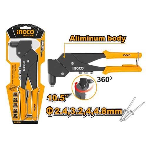 Pince à rivet accordéon 3.2mm,4mm,4.8mm - HFOR321 - INGCO