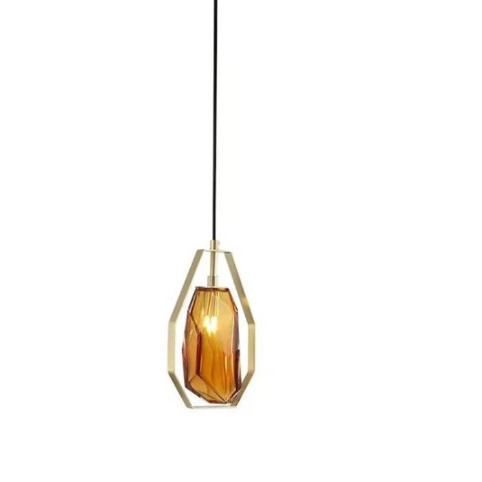 SUSPENSION MERANY CORPS BRONZE DORE - INCL.1XG9 MAXI 40W - D100-H150MM