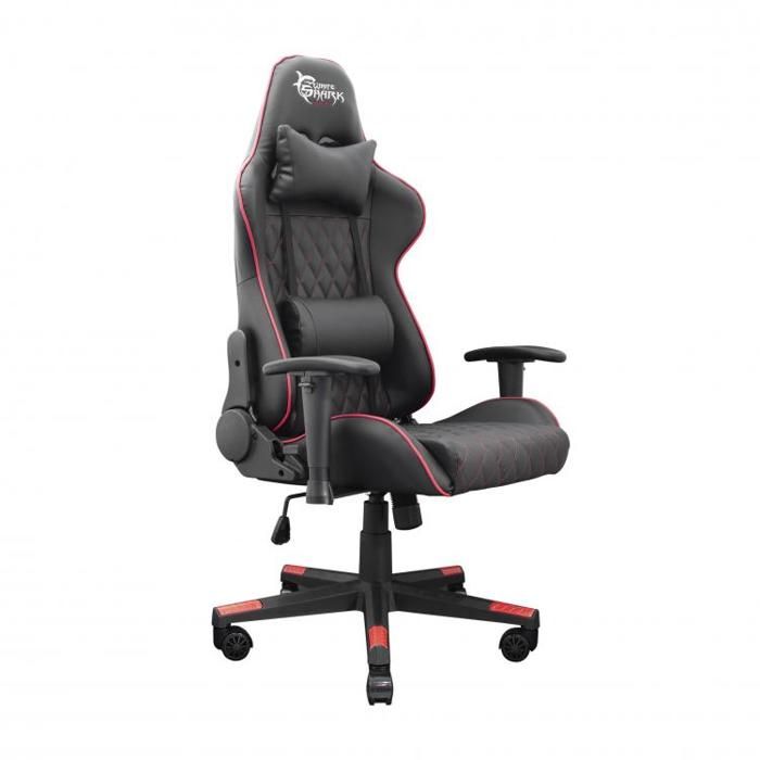 Chaise de jeu - WHITE SHARK - Racer-Two - Ergonomique - Simili cuir - Réglable en hauteur