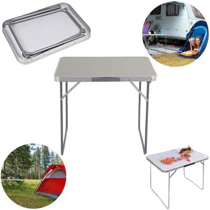Table de Camping Pliable - GENERIC - Multifonctionnelle - Robuste - Portable - Facile d'entretien