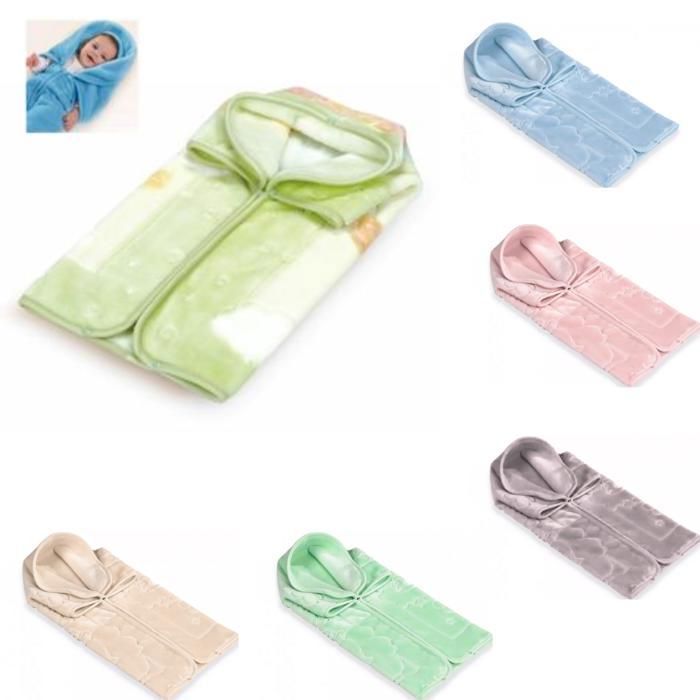 Couverture pour bébé avec bouton-pression et zip, permettant aux bras et aux jambes de bouger librement. (Couleur aléatoire)