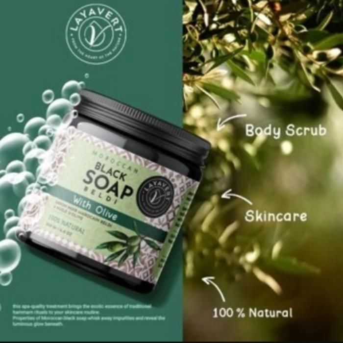 Savon Noir - Olive - 200 gr - Exfoliant - Purifiant - Adoucissant