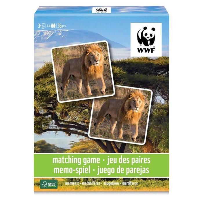 Jeu de Mémoire WWF Les Mamifères