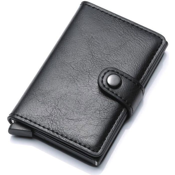 NOIR Porte Carte Anti RFID Blocage Anti Vol Porte-carte de Crédit pour Adulte Mixte Femme Homme