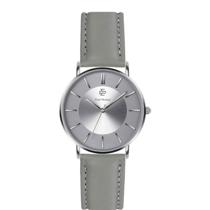 Montre - PAUL MCNEAL - PBE-B048S - Cuir Gris - 40mm - Quartz - Mixte