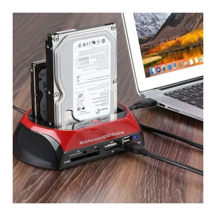 Station d'accueil hdd ide sata, double usb 3.0, 3.5 pouces
