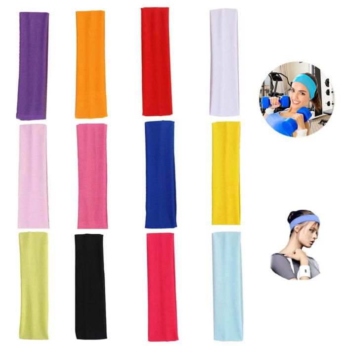 Serre-tête - Non spécifié - Antidérapant - Doux et extensible - Couleurs vives - Confortable pour le sport(Couleur aléatoire)