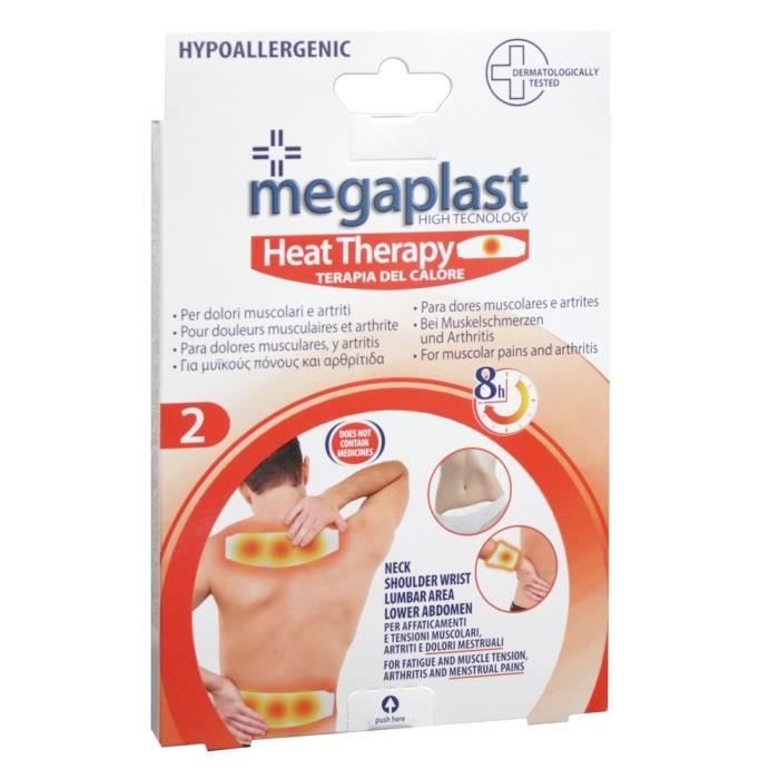 2 patchs hypoallergéniques anti douleurs musculaires et arthrites, 9 x 29 cm