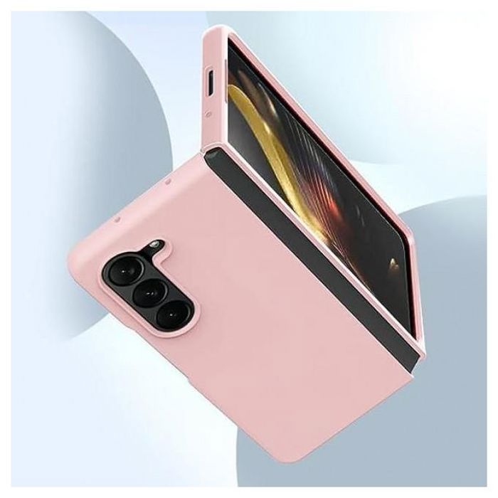 Coque pour Samsung Galaxy Z Fold 5 5G - housse etui rigide avant et arriere Rose