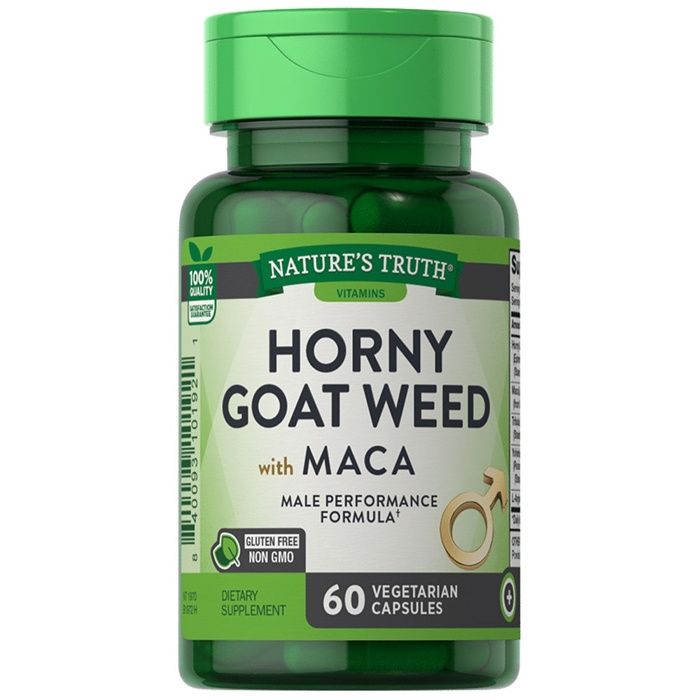 Nature's Truth Horny Goat Weed avec Maca – 60 Gélules | Énergie, Vitalité & Performance | Complément Naturel