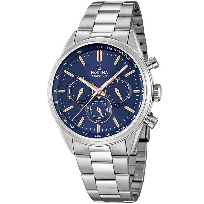 Montre Homme - Festina - F16820/A - Chronographe - Étanche 50m - Quartz - Argenté