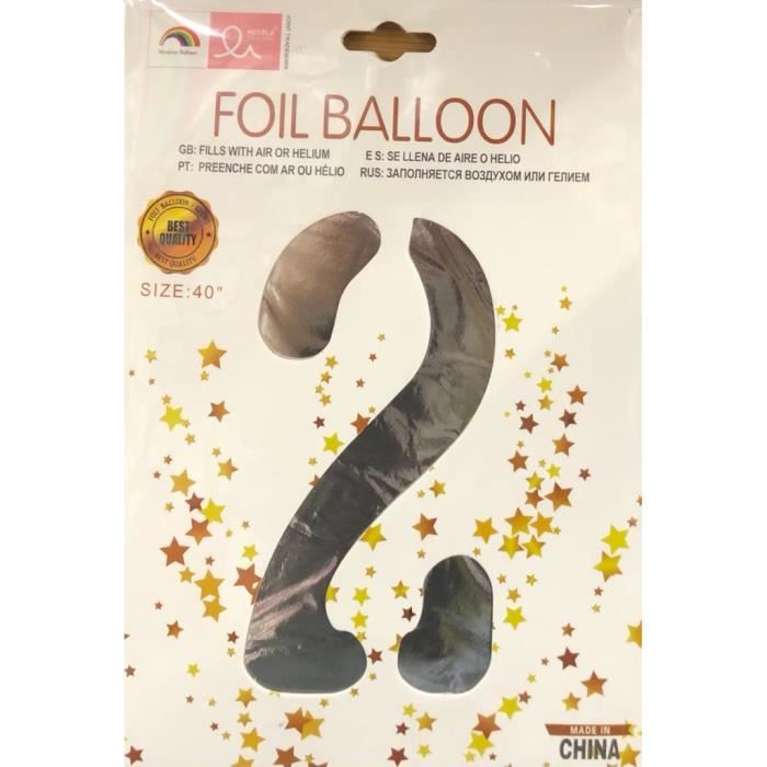 BALLON NUMERIQUE 2 ARGENTE 1M