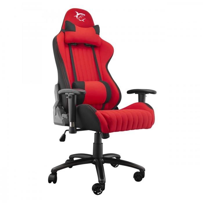 Chaise de Jeu - WHITE SHARK - Devil - Rouge - Ergonomique - Réglable en Hauteur