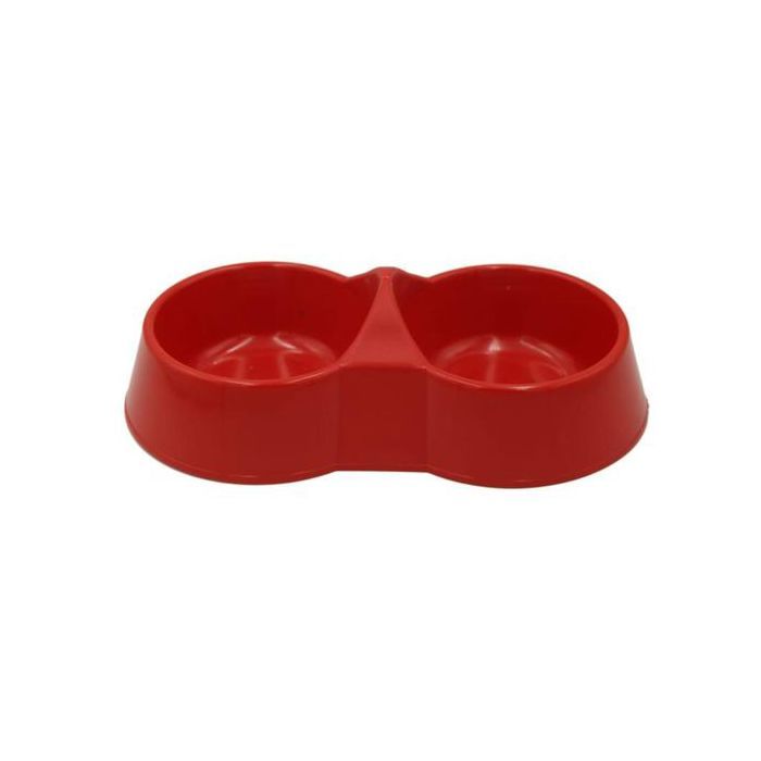 Gamelle pour chat et chien taille M rouge 5.5 x 12 x 27cm