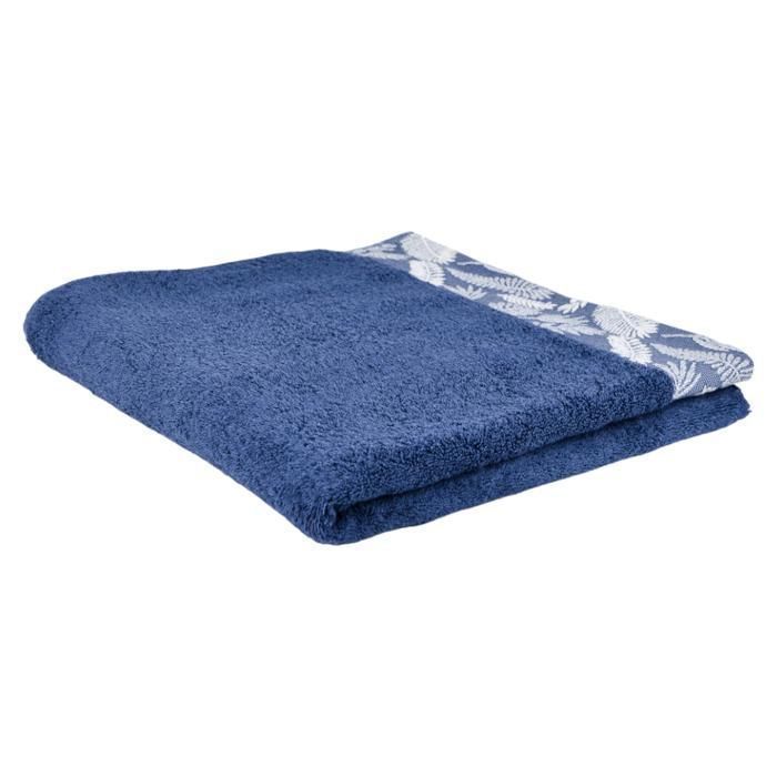 Drap de douche - Jacquard - 70x140 cm - 500 GSM - Bleu Foncé Fougeré