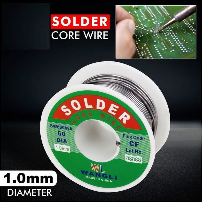 Fil à souder en fer, soudage flux fil de fer étain plomb colophane noyau soudure 1.0mm 3M