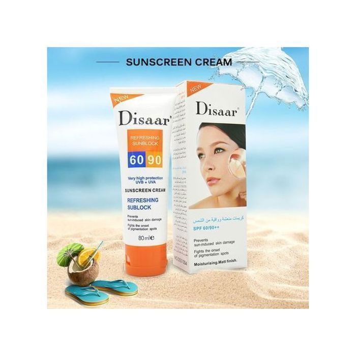 protection solaire hydratante Spf90Pa + - Protection solaire Uv isolante, correcteur étanche