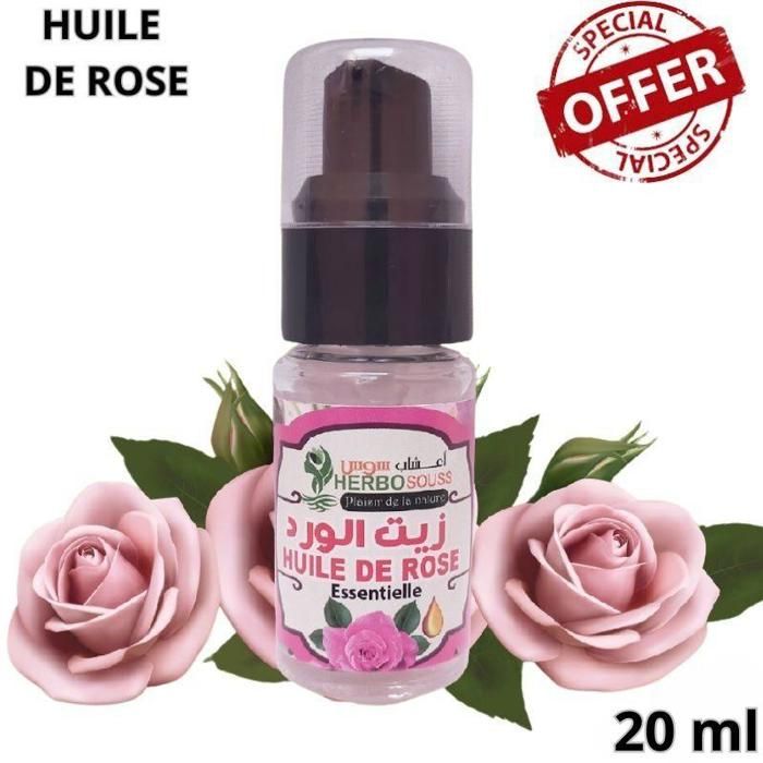Huile essentielle de Rose Parfum pour Diffuseur d'huiles massage, hammam, ou spa 20 ml
