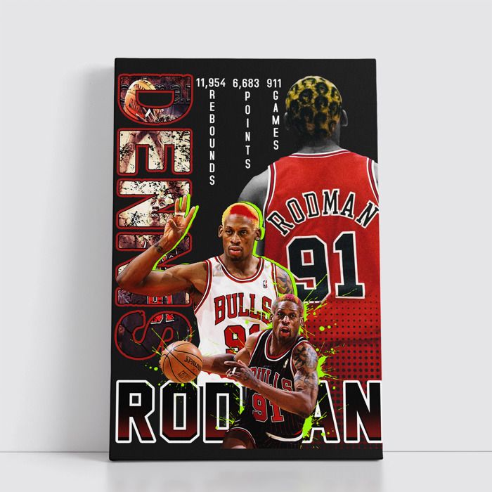 Tableau NBA sur Toile – Affiche Murale 25x40 cm avec Équipes et Joueurs Légendaires du Basket 208