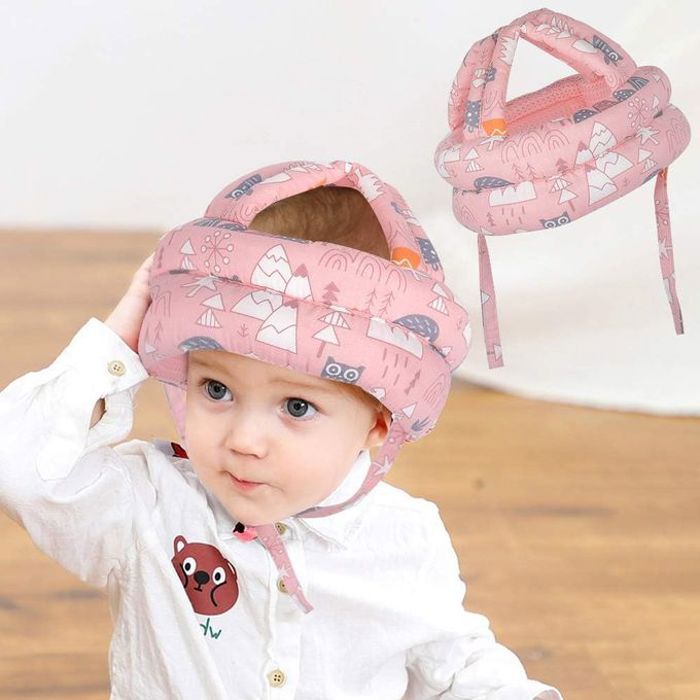 Chapeau de sécurité, antichoc, avec oreiller de tête respirante, pour les tout-petits et bébés