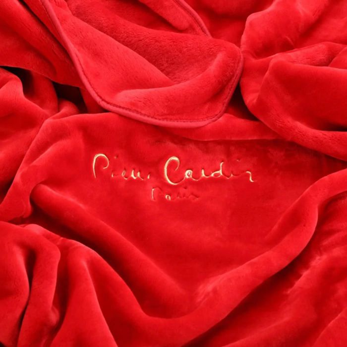 Couverture de Lit en Polaire Chaud – Pierre Cardin 220X240 CM ROUGE 545