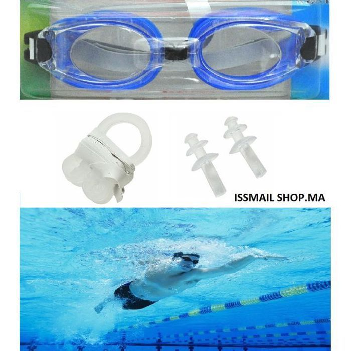 Kit de Plongée - Lunettes de Natation, Bouchons d'Oreilles & Clip de Nez