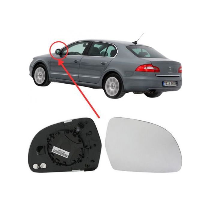 Verre Retroviseur Gauche Skoda Superb II