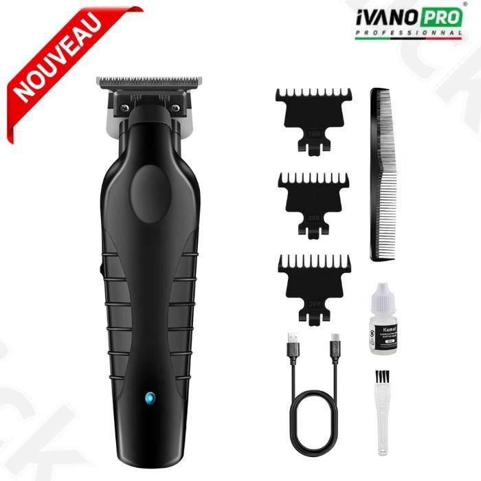 Tondeuse Professionnelle IVANOPRO Sans Fil pour Hommes, Coupe-Cheveux Électrique, à Barbe IVO-120