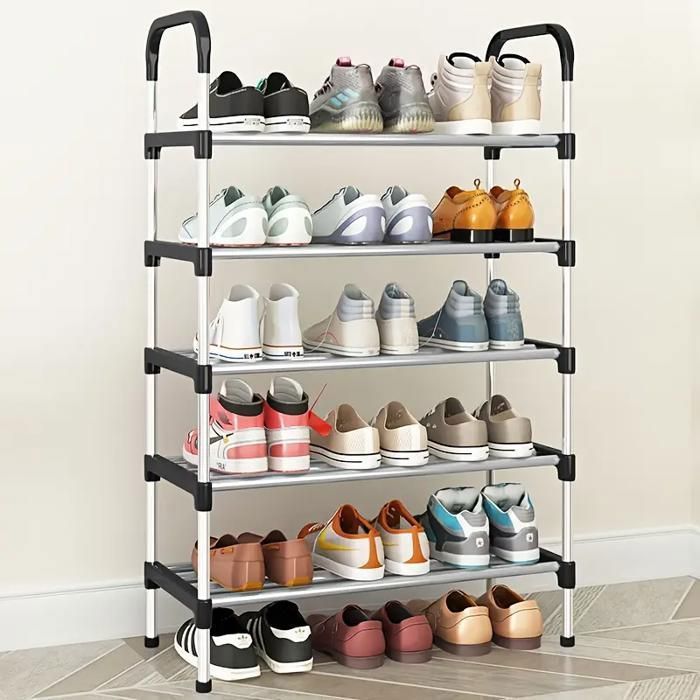Étagère à chaussures - Non spécifié - 5 niveaux - 95 cm de haut - Acier et plastique