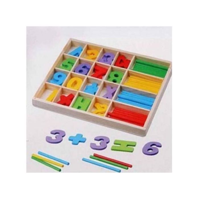 Boîte d'Apprentissage Computation en Bois - Jeux Enfants