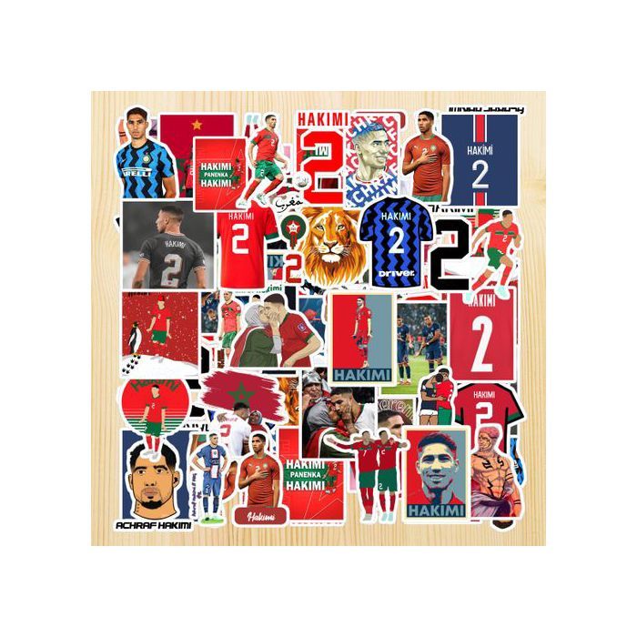HAKIMI ACHRAF stickers maroc morocco FIFA WORLD CUP QATAR football LOT\30 pcs