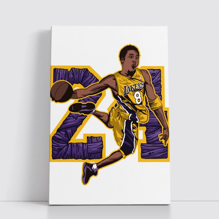 Tableau NBA sur Toile – Affiche Murale 25x40 cm avec Équipes et Joueurs Légendaires du Basket 93