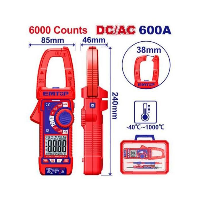 Pince ampèremétrique DC/AC - 600A