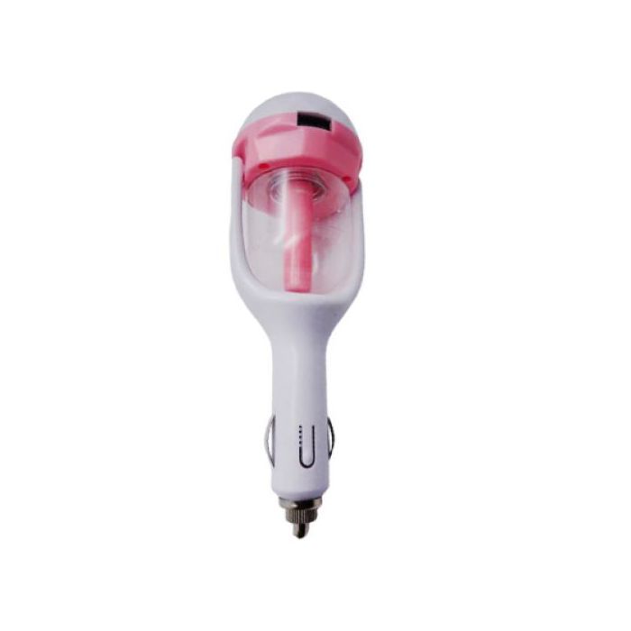 Humidificateur de chargeur USB d'aromathérapie de voiture-rose